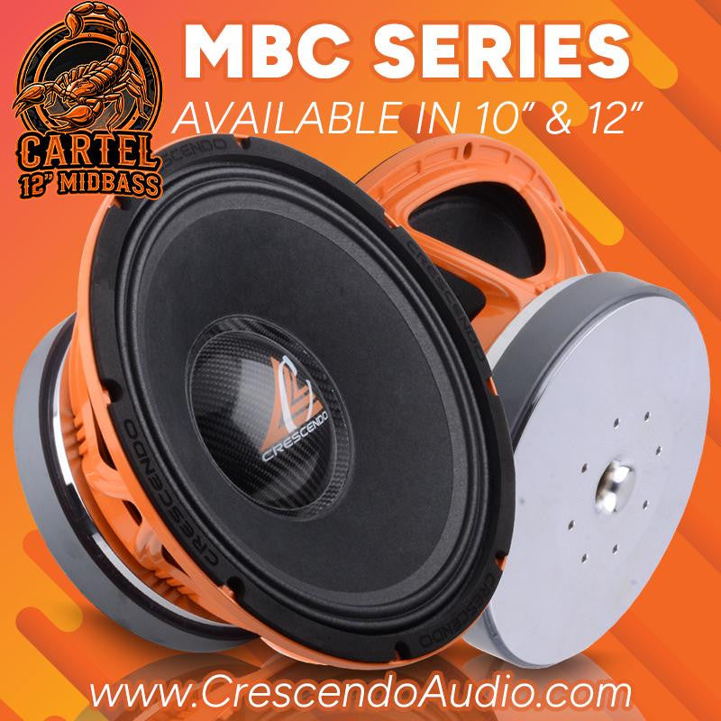 Crescendo Audio MBC Series 12" Midbass Cartel Woofer 1000W RMS Subwoofer