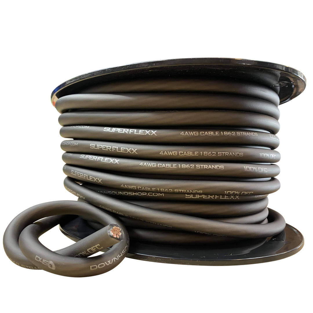 Down4Sound 100 FT 4G Tinned OFC Wire (black)