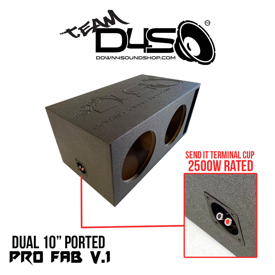 Down4Sound 2 - 10 Team D4S "PRO-FAB" Ported Subwoofer Enclosure