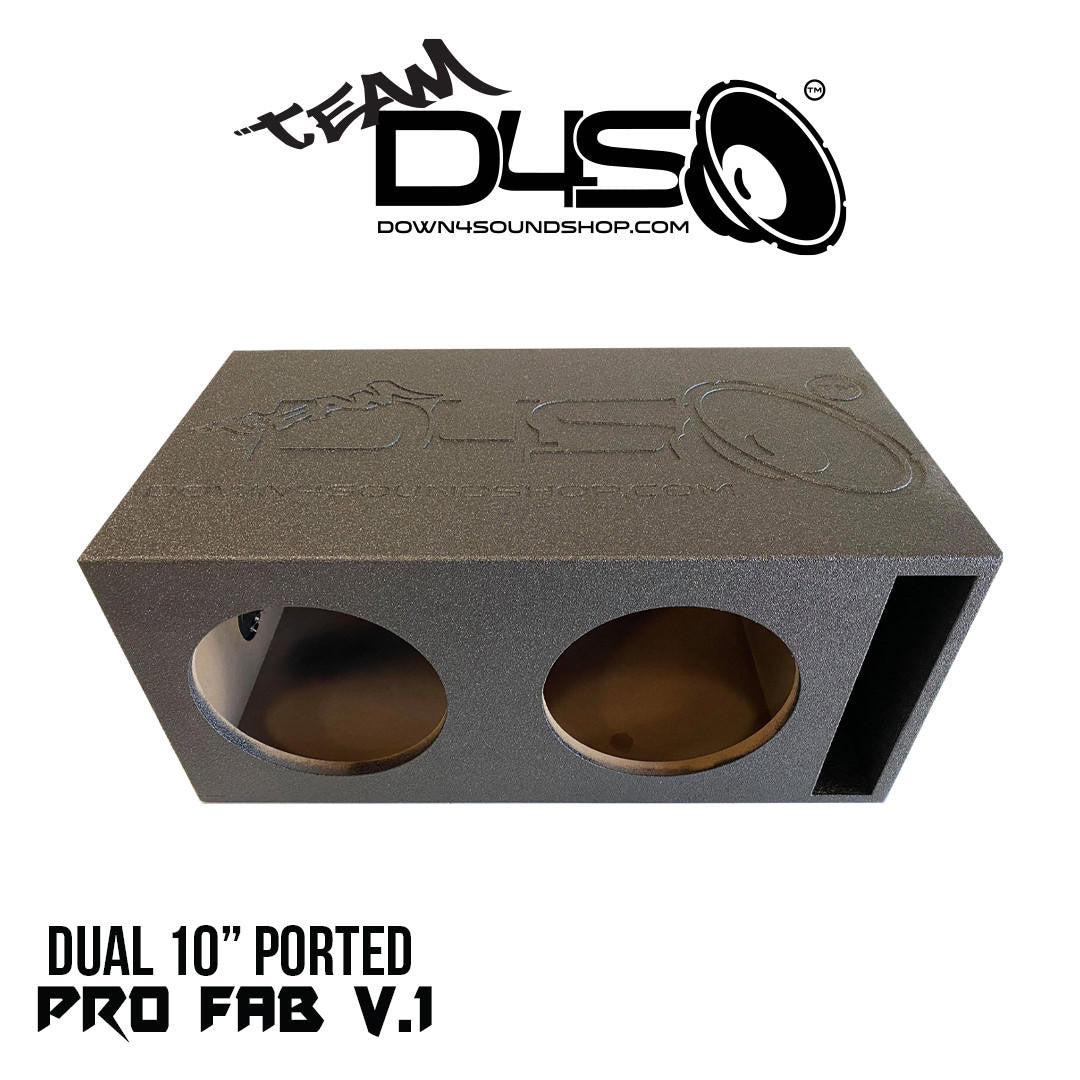 Down4Sound 2 - 10 Team D4S "PRO-FAB" Ported Subwoofer Enclosure