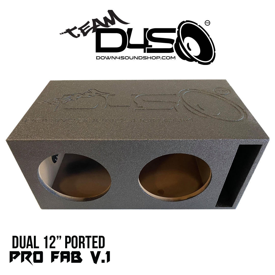 Down4Sound PRO-FAB 12 2 12 SUB Box Dual 12-INCH Ported Subwoofer Enclosure Box