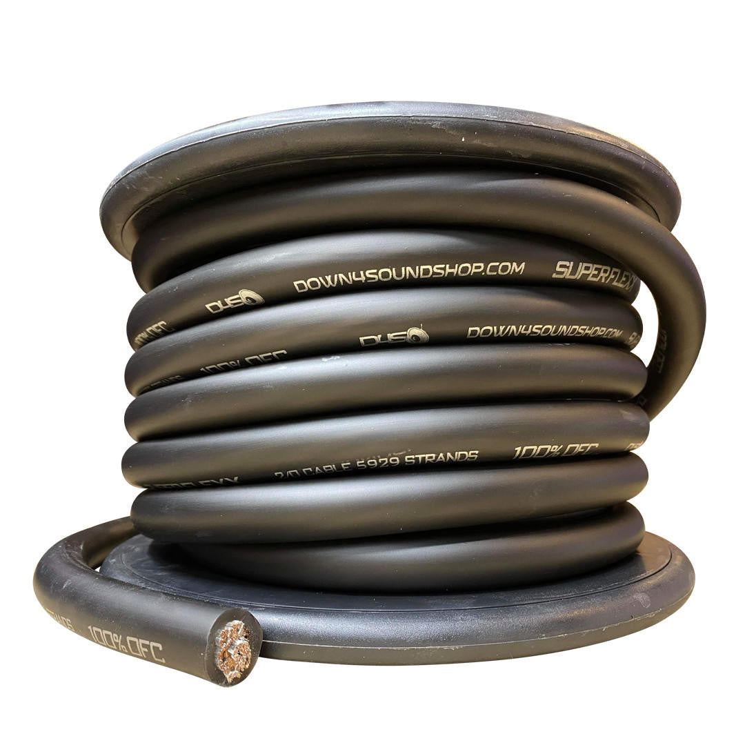 Down4Sound 50FT 2/0 OFC Silver Tinned Wire