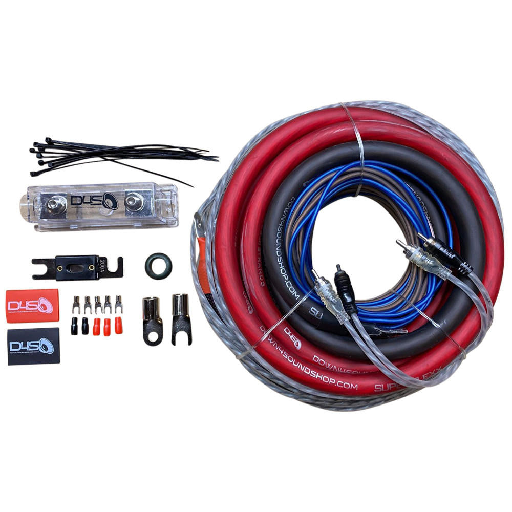 Down4Sound 4 Gauge CCA Amplifier Install Kit (Red/Black) — view 2 of 5