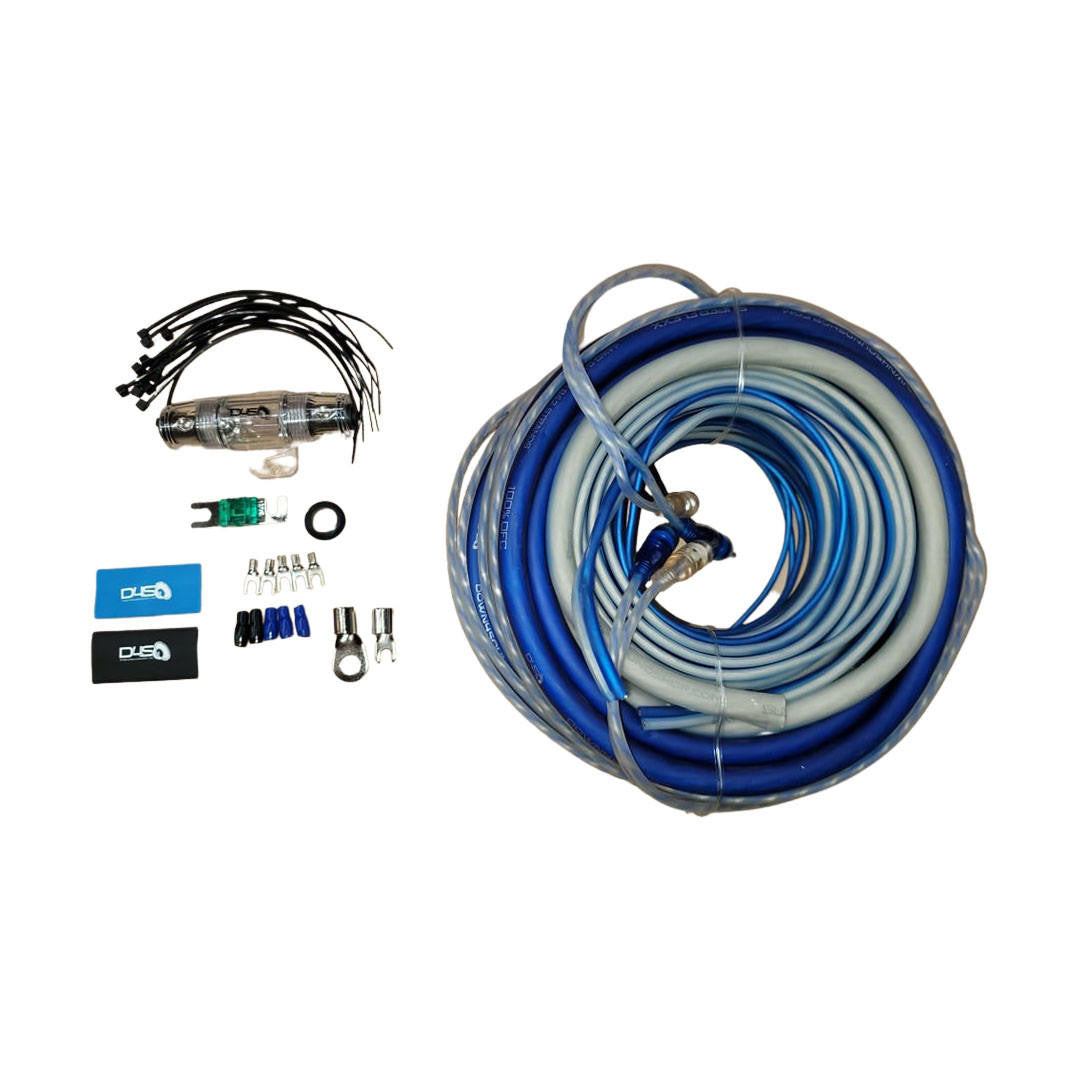 Down4Sound 4 Gauge Silver Tinned OFC Amplifier Install Kit