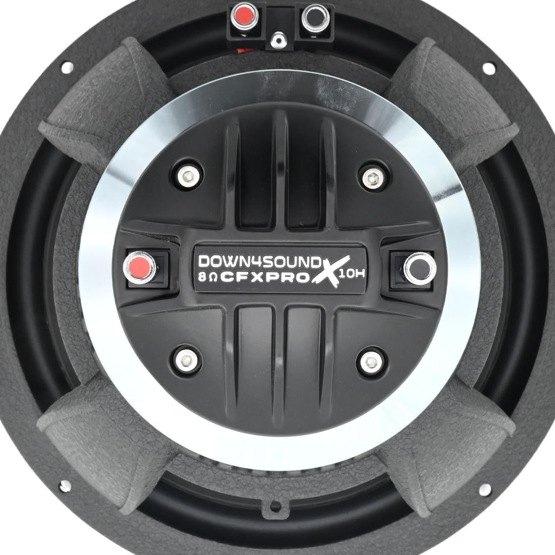 Down4Sound CFX-PROX108H - 10" Carbon Fiber NEO 2-WAY Full Range Pro Audio Water Resistant Coaxial Speaker 250W RMS 8 OHM