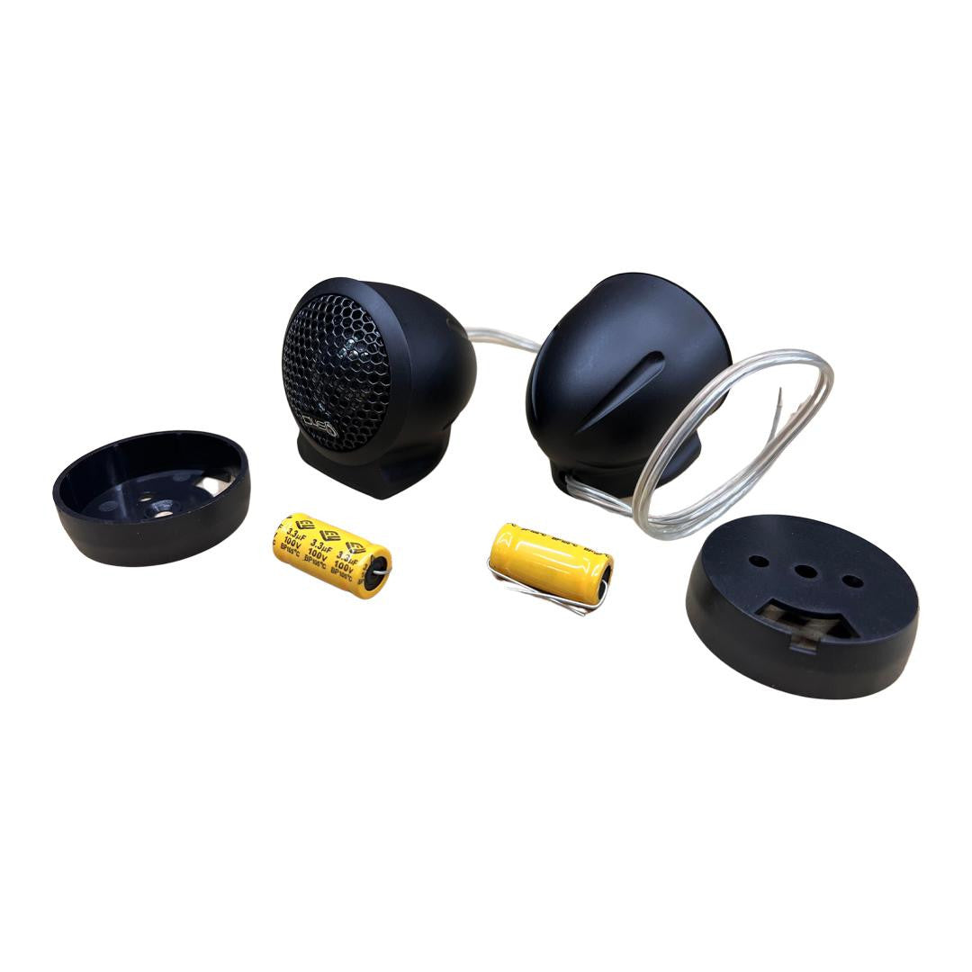 Down4Sound D4S DW1 1 Inch Fine Silk Dome SQ Tweeter + Pods 80W RMS 4 OHM (pair)
