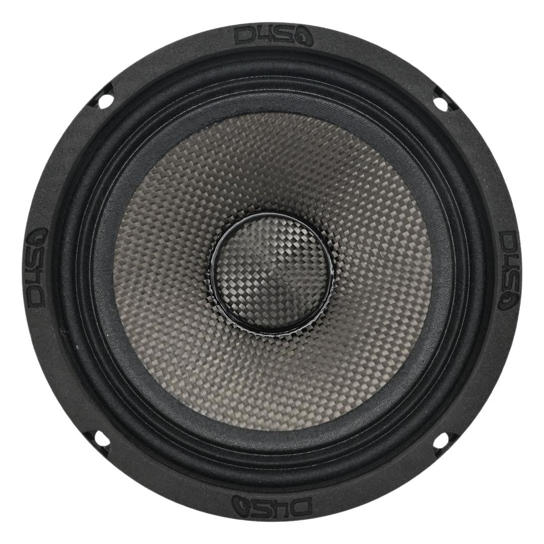 Down4Sound D4S-SF804CF Carbon Fiber Water Resistant Shallow Midrange Speaker - 8 Inch 180W RMS 4 OHM