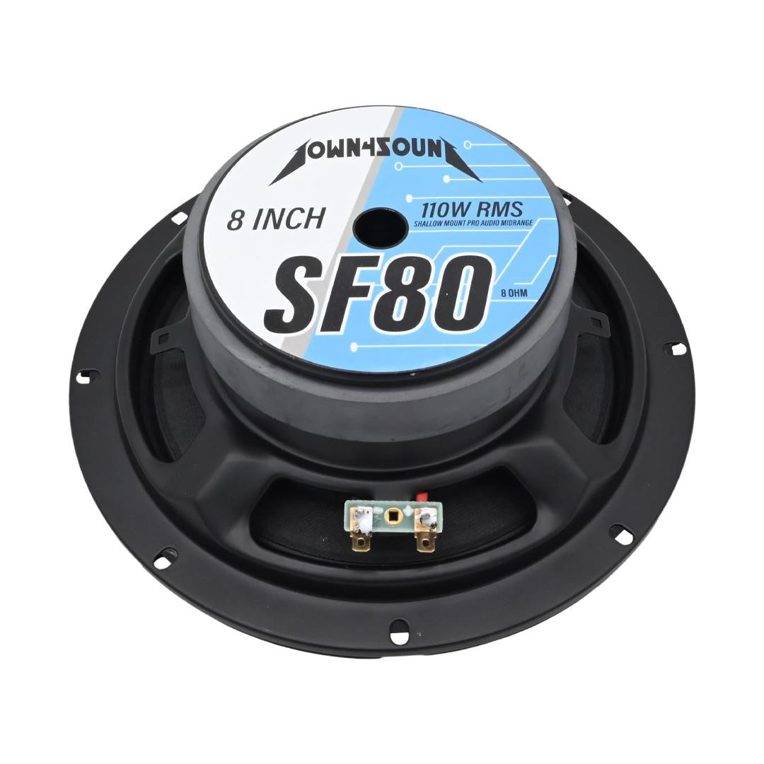 Down4Sound D4S-SF808 - 8" Shallow Mount Midrange Speaker HIGH-PERFORMANCE Audio Driver 110W RMS 8 OHM