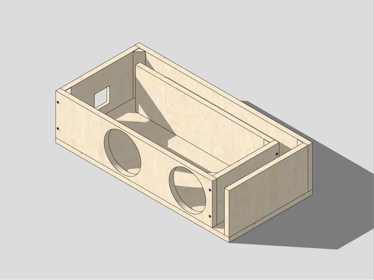 Down4Sound PRO-FAB Birch Flat Pack Dual 2 6.5 DIY Ported Subwoofer Enclosure Box