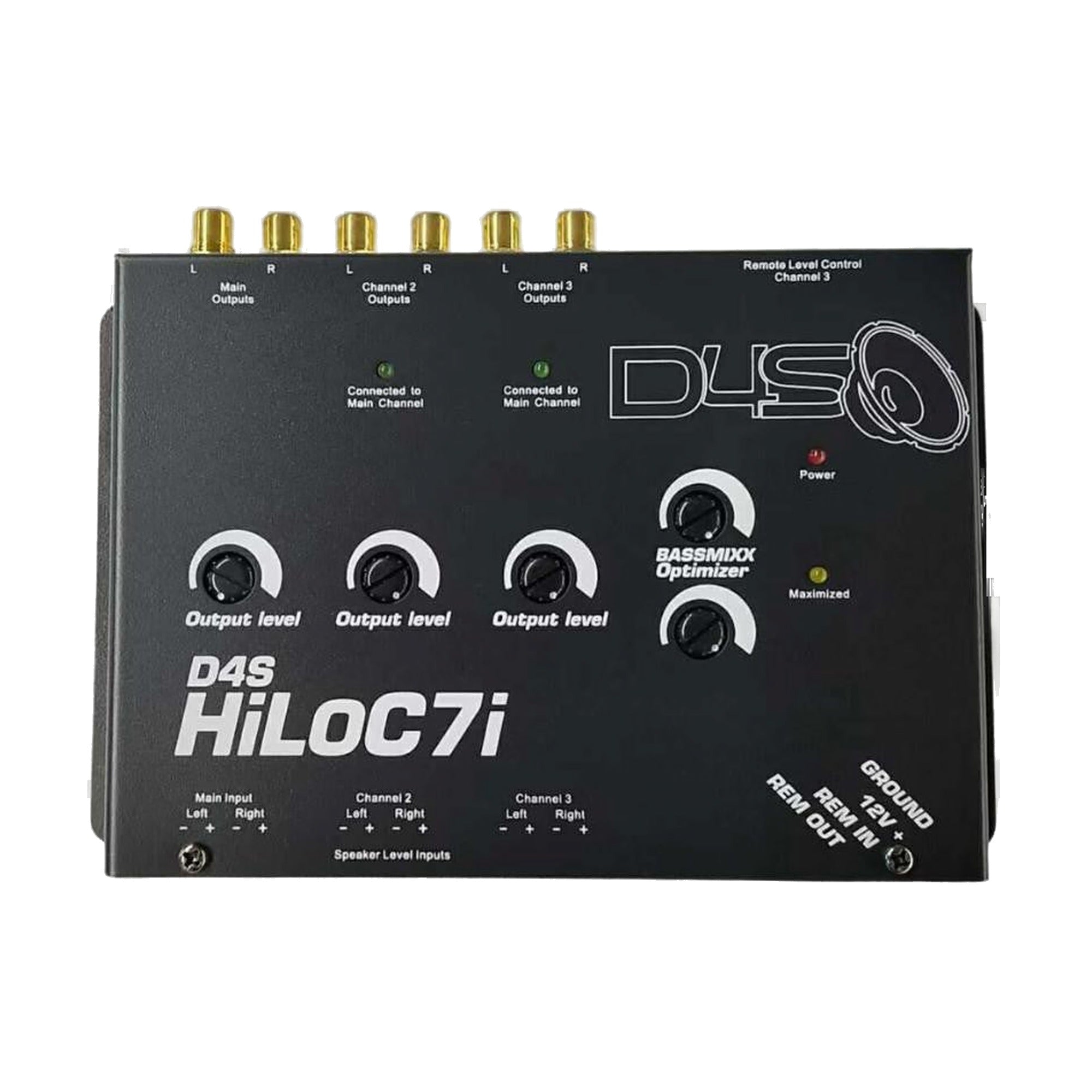 Down4Sound HILOC7I - 7 Channel High Level TO RCA Line Output Converter With Bass Control