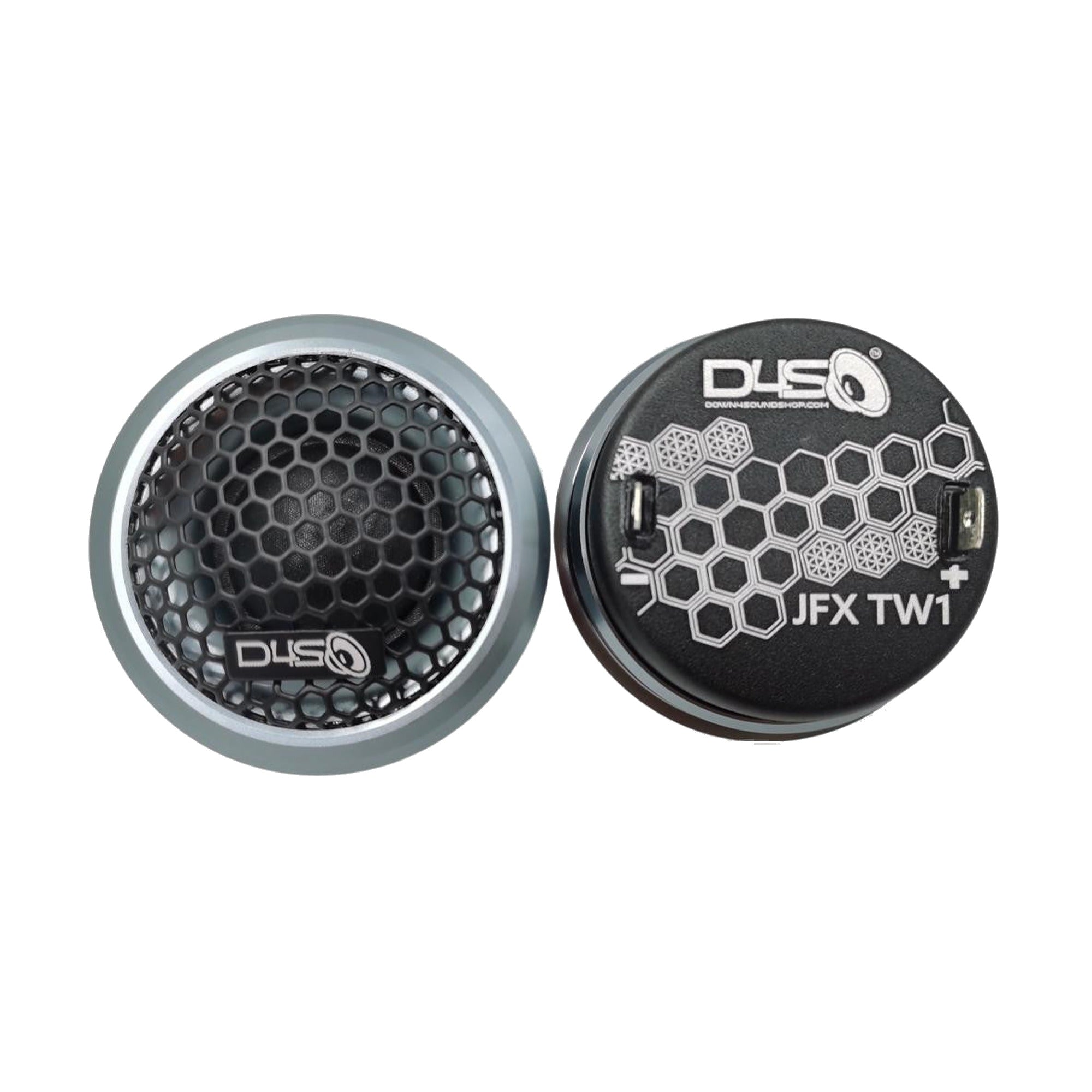 Down4Sound JFXTW1 - 1 Inch Car Audio Silk Dome Tweeters - 100W RMS (pair)