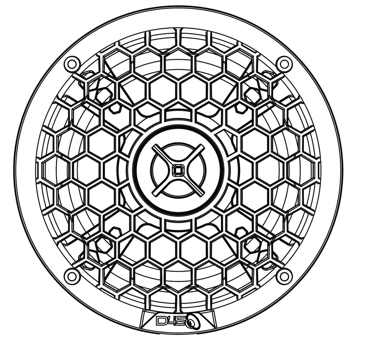 Down4Sound M3 Marine 6.5" RGB Coaxial Speakers — 175W RMS Each (Pair)