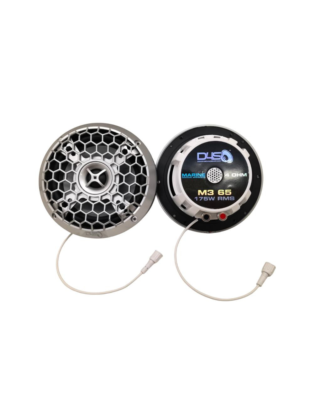 Down4Sound M3 Marine 6.5" RGB Coaxial Speakers — 175W RMS Each (Pair)