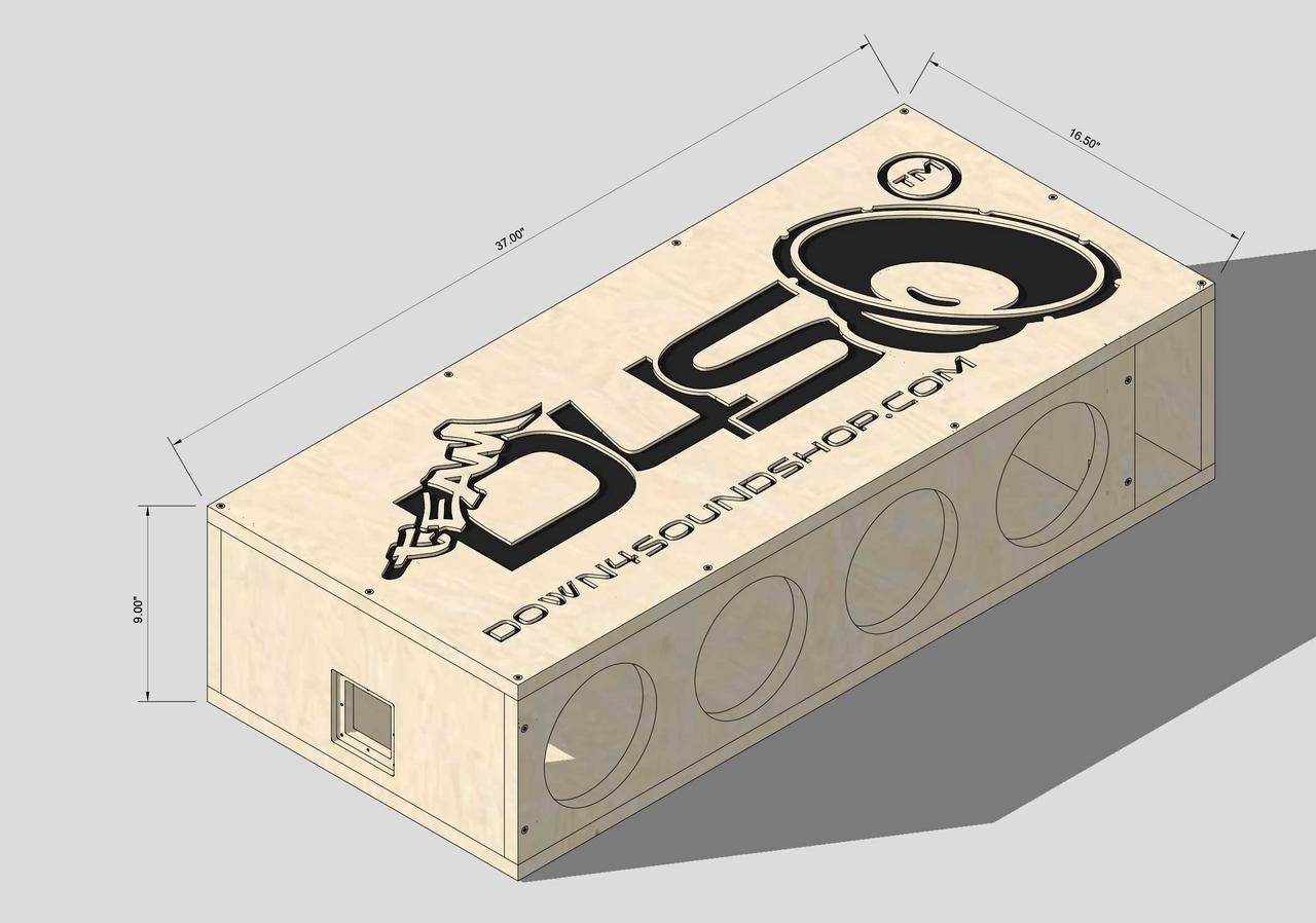 Down4Sound PRO-FAB Birch DIY Flat Pack - Quad 6.5-INCH Ported Subwoofer Enclosure Kit
