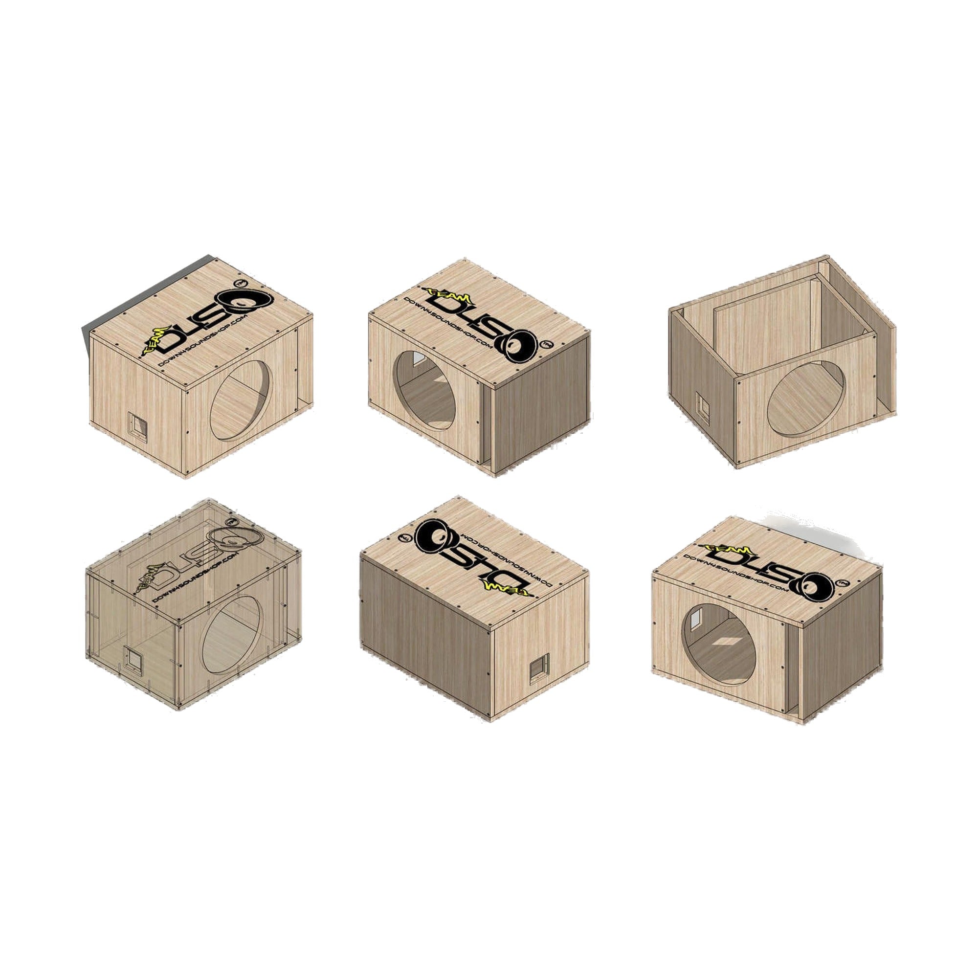 Down4Sound PRO-FAB Birch Flat Pack 12 1 12 SUB Box DIY 12-INCH Ported Subwoofer Enclosure Box