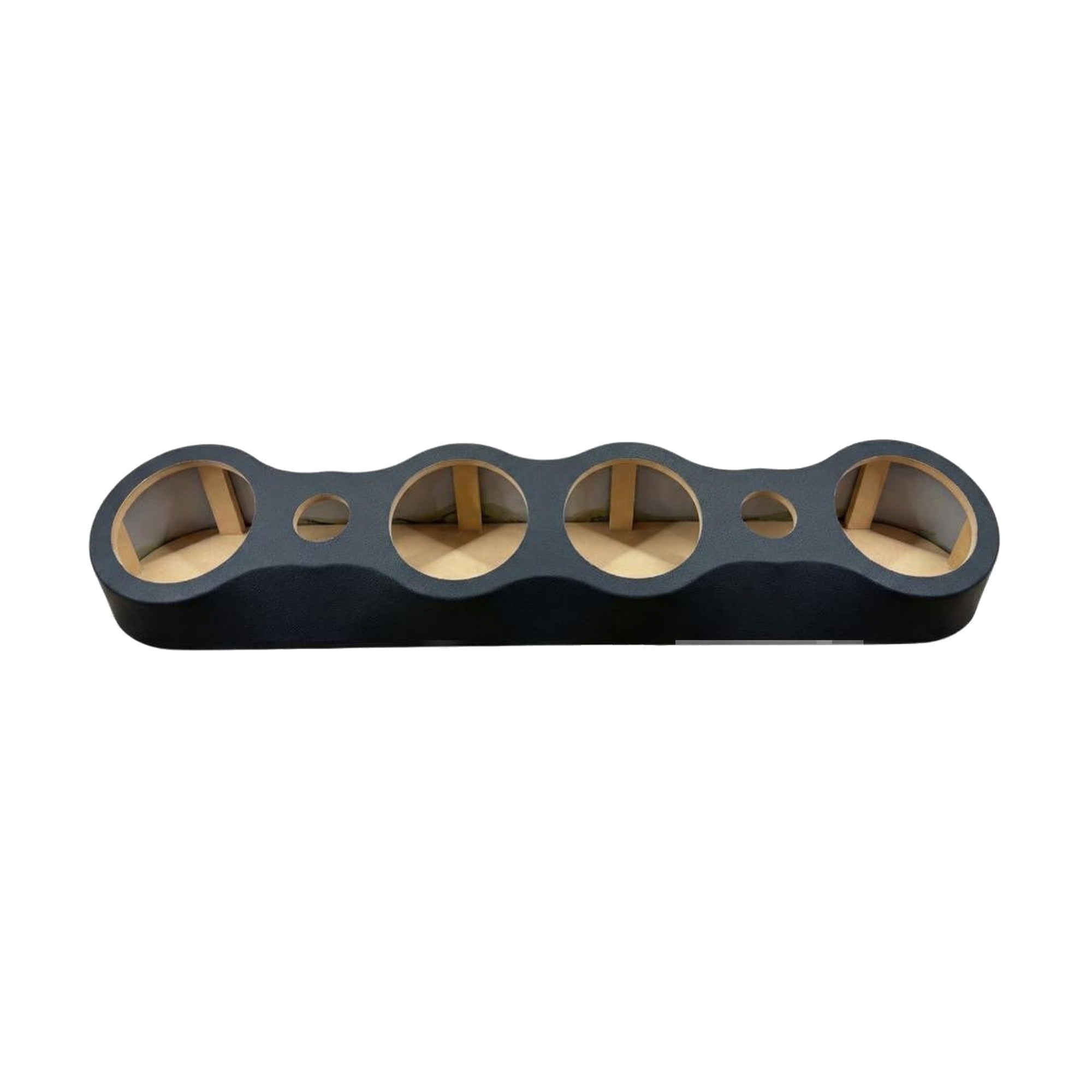 Down4Sound Universal ROOF-MOUNT 6.5" Speaker Box - 4X6.5 + Tweeter Layout Black Vinyl Subwoofer Enclosure