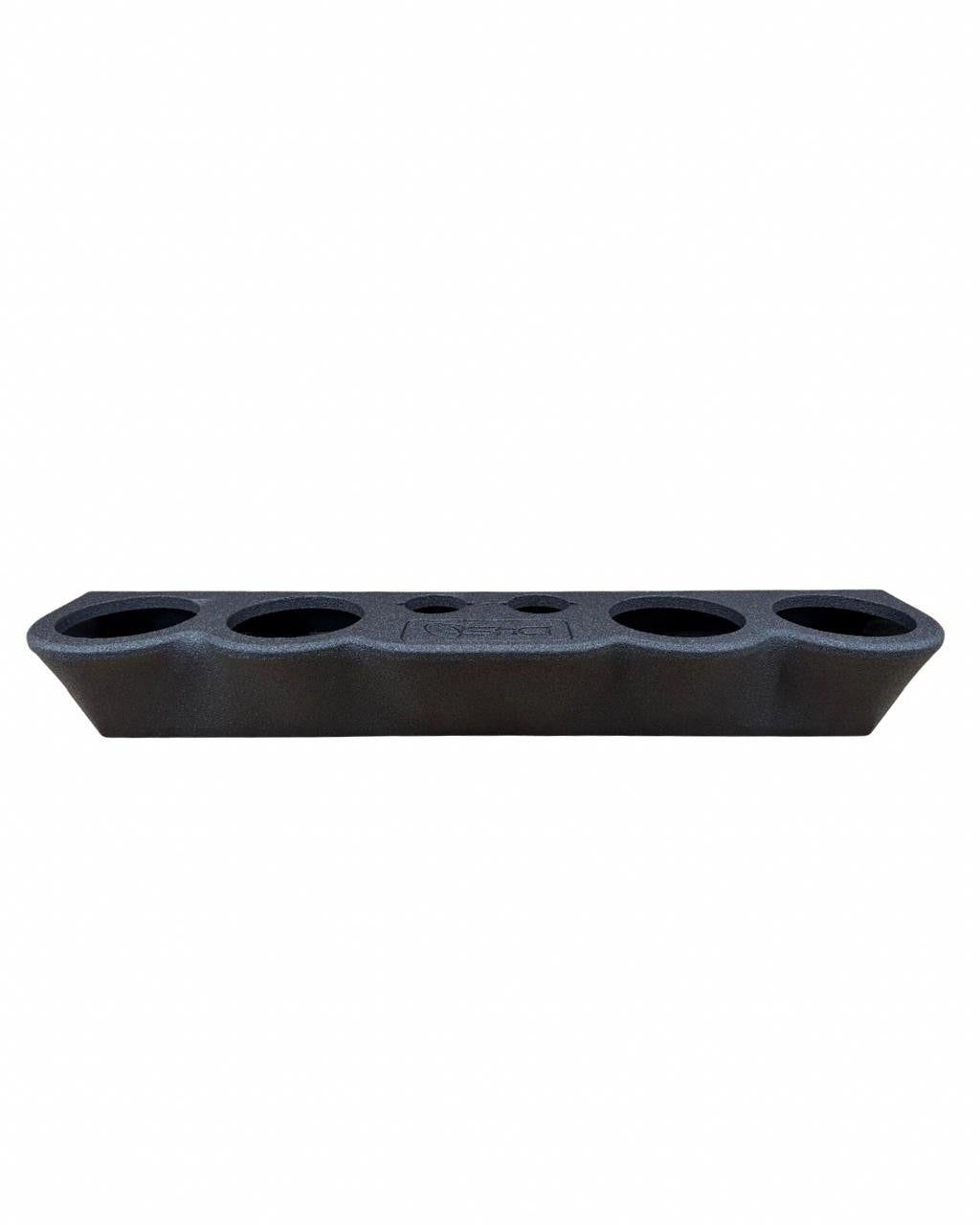 Down4Sound Universal ROOF-MOUNT 6.5" Speaker Box - Chamfered 4X6.5 + Tweeter Layout Bedliner Painted Finish Subwoofer Enclosure