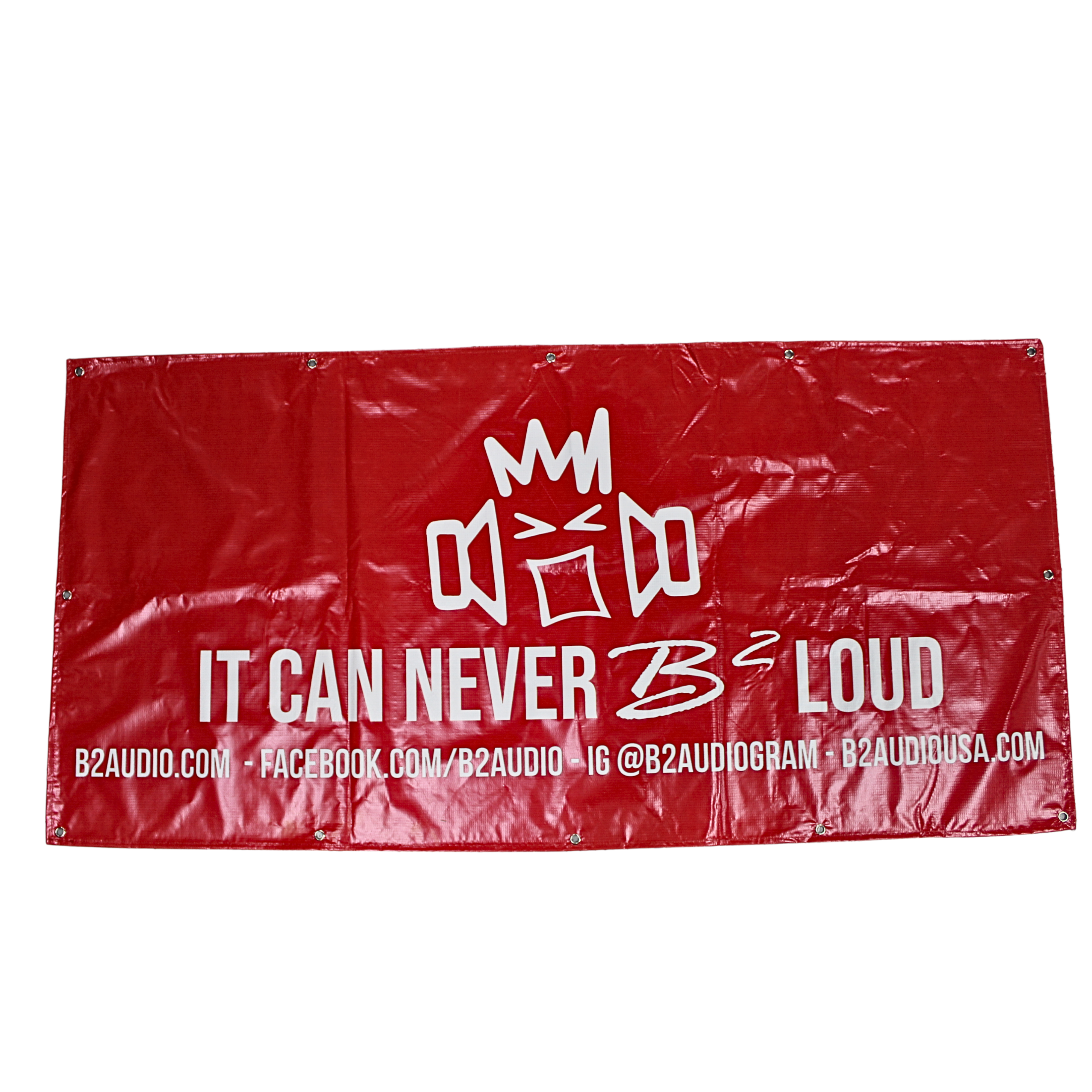 B2 Audio Red Banner Eye-Catching 5'x3' Display