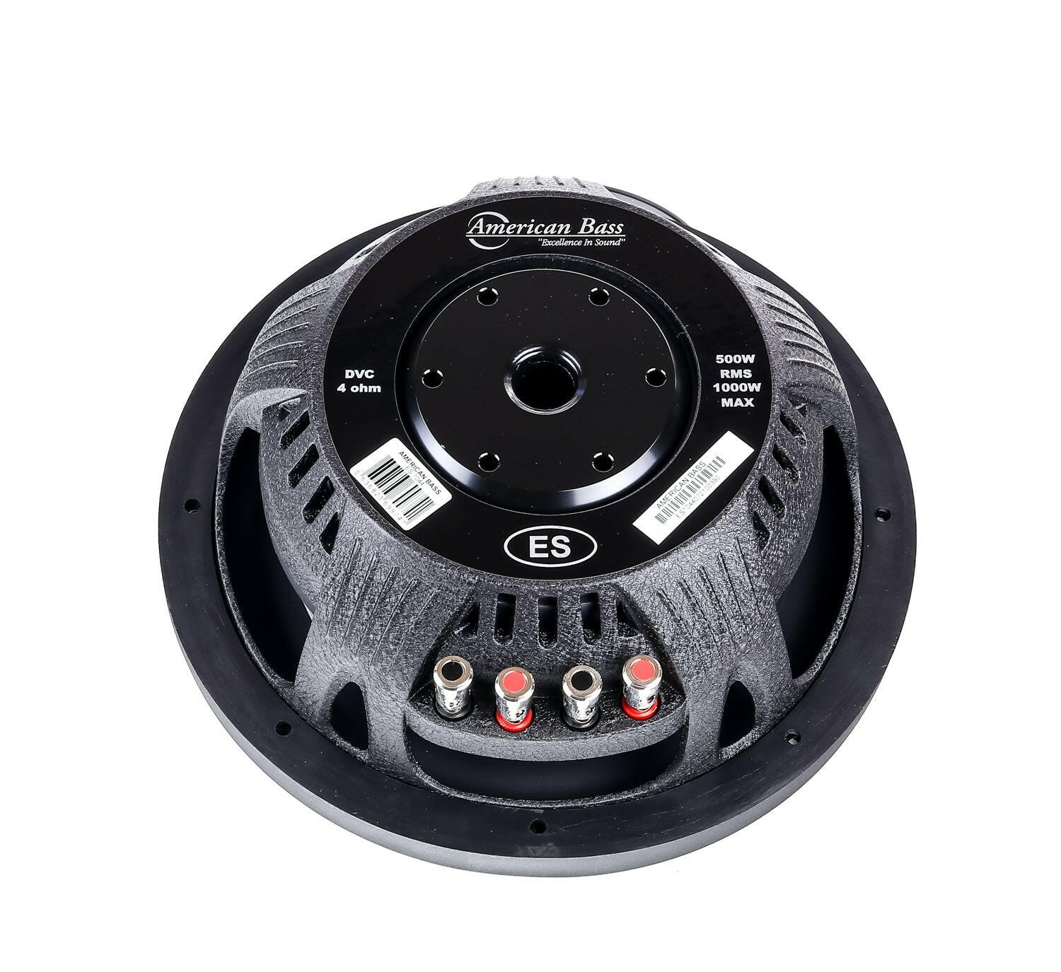 American Bass ES 10" Car Subwoofer 500 Watts RMS Dual Voice Coil 2 Ohm or 4 Ohm (Shallow Mount)
