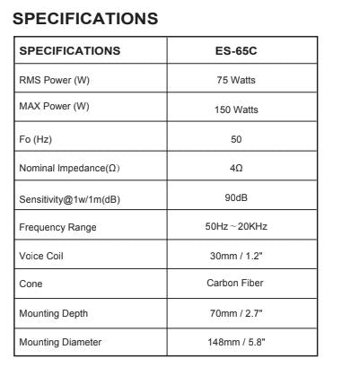 Resilient Sounds ES65C 6.5" Full Range Mid (Sold as a pair) Pro Audio Speaker 75W RMS — image 8
