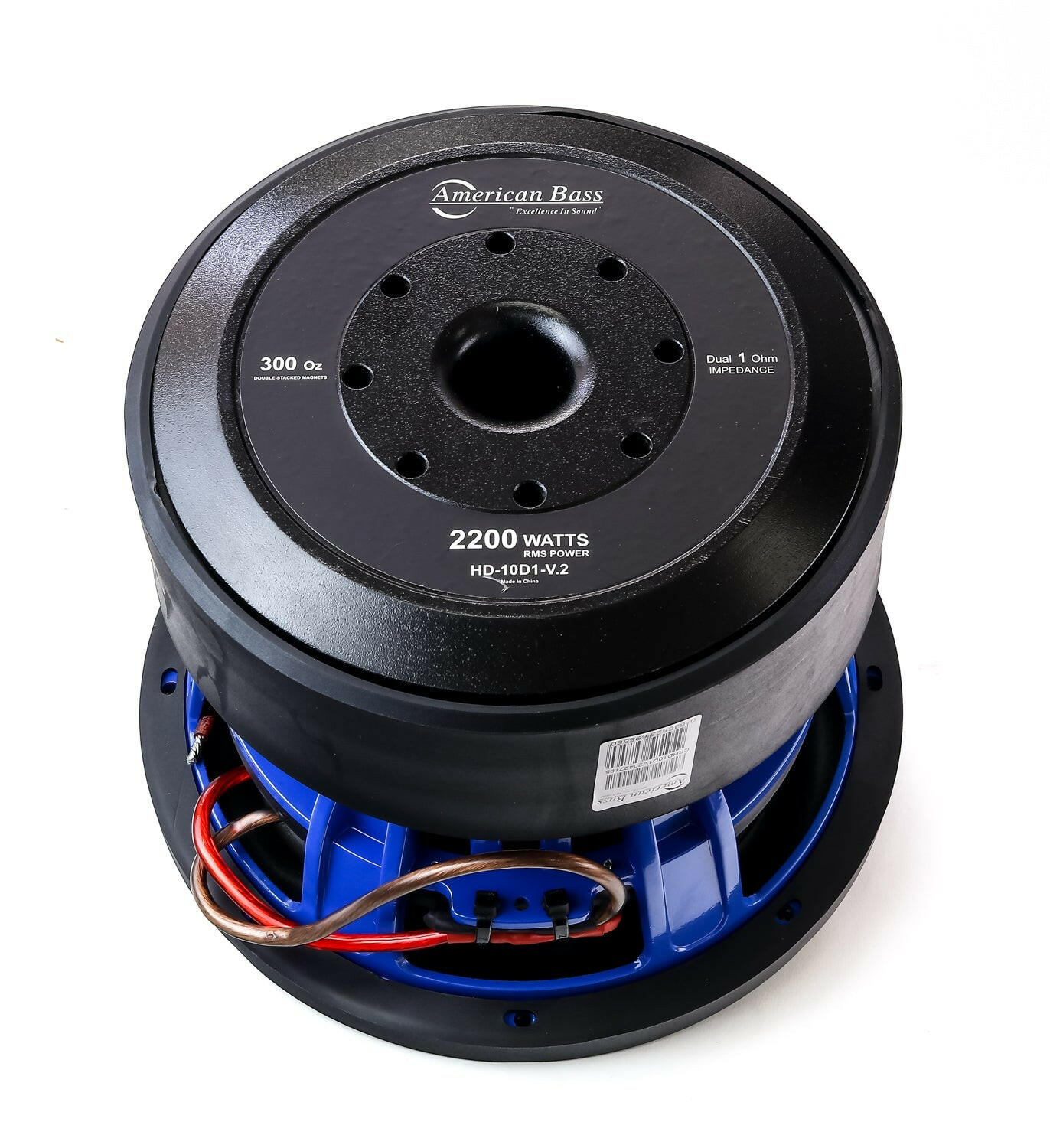 American Bass HD 10" Car Subwoofer 2000 Watts RMS Dual Voice Coil 1 Ohm or 2 Ohm