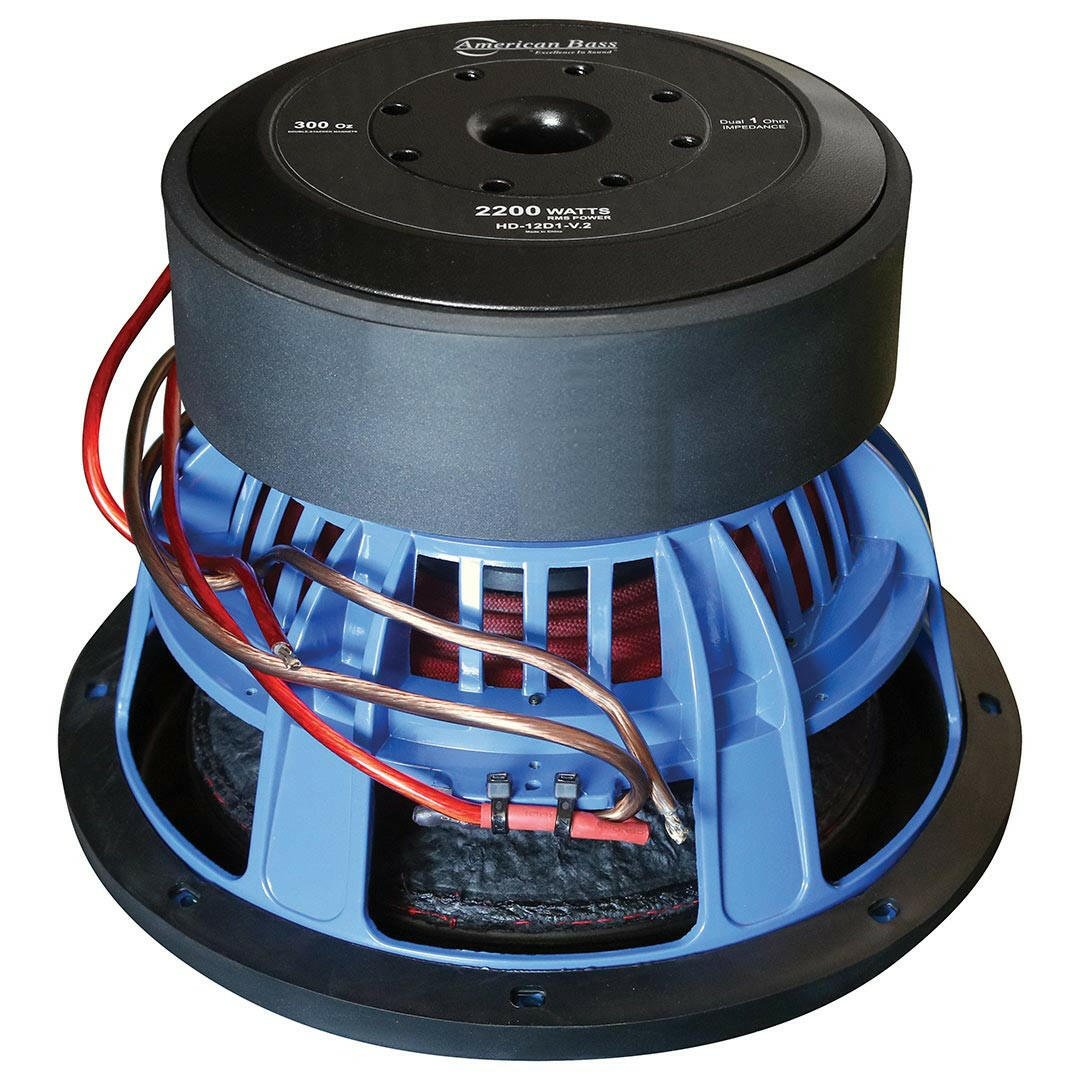 American Bass HD 12" Car Subwoofer 2000 Watts RMS Dual Voice Coil 1 Ohm or 2 Ohm