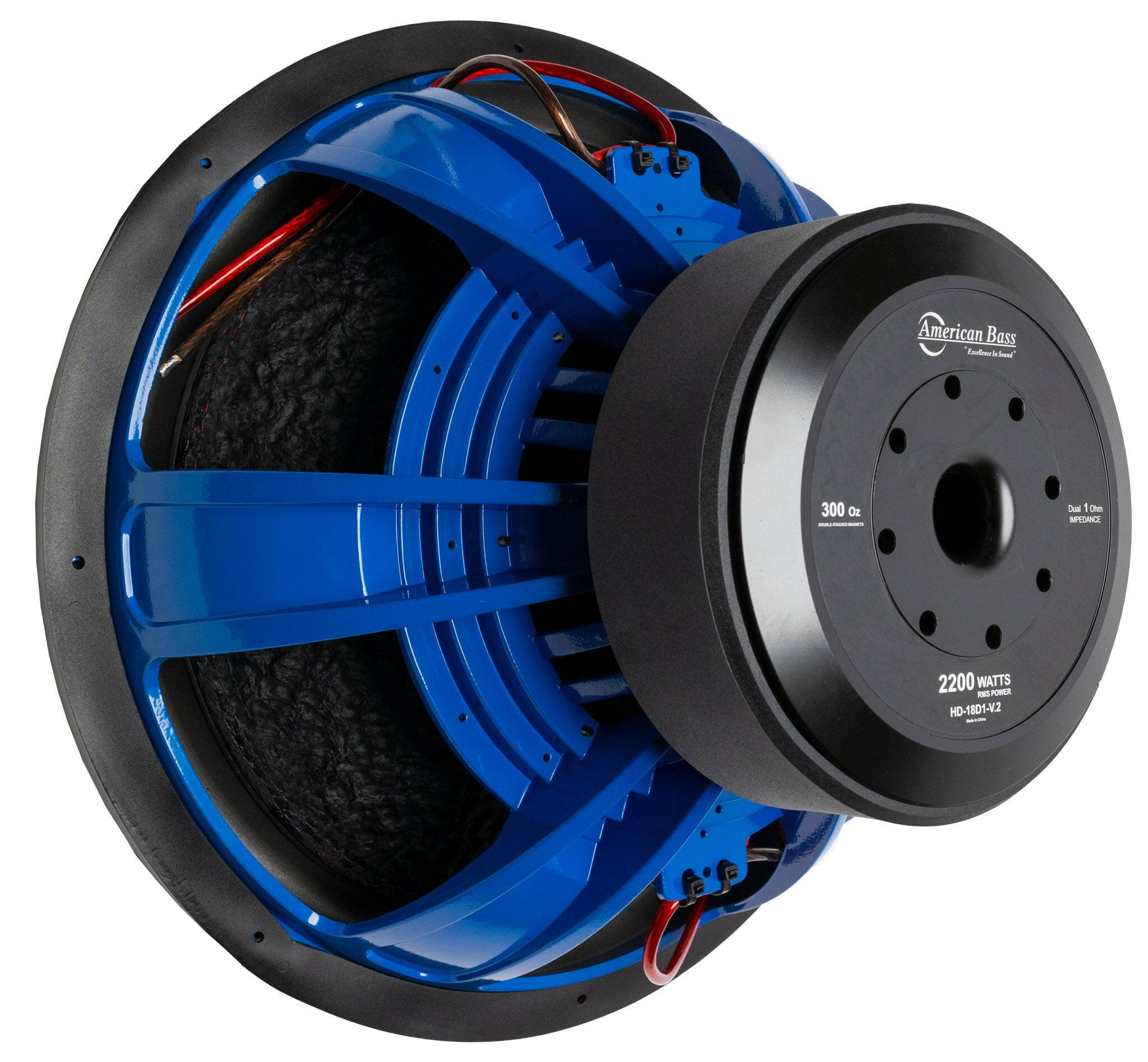 American Bass HD 18" Car Subwoofer 2000 Watts RMS Dual Voice Coil 1 Ohm or 2 Ohm