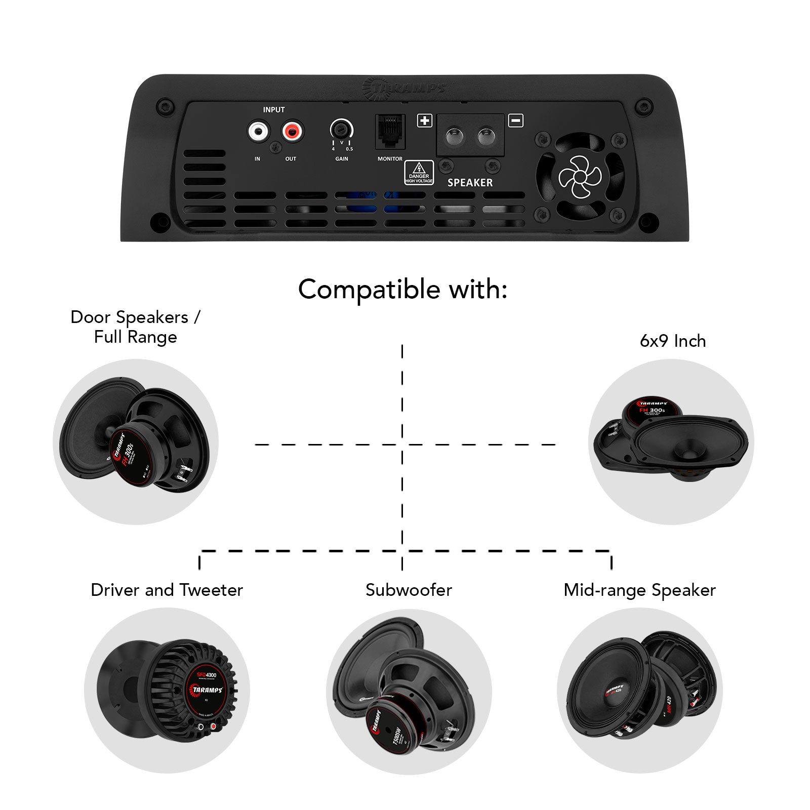 Taramps HV 3.000 CHIPEO SMART Car Audio Amplifier - 8