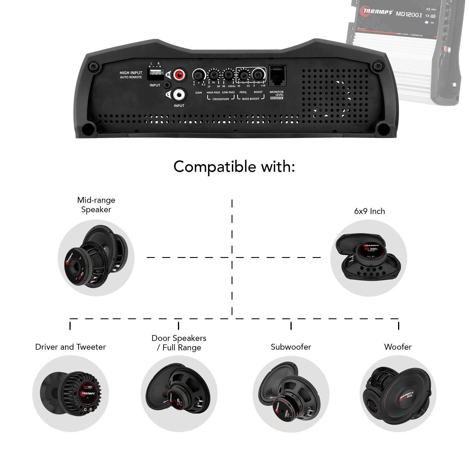 Taramps MD 1200.1 Car Audio Amplifier - 8