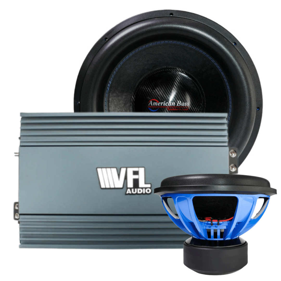 American Bass Monster Bass Bundle — 2x XMAXXX Monster 18" Subwoofer + VFL REBEL-8000.1 Amplifier