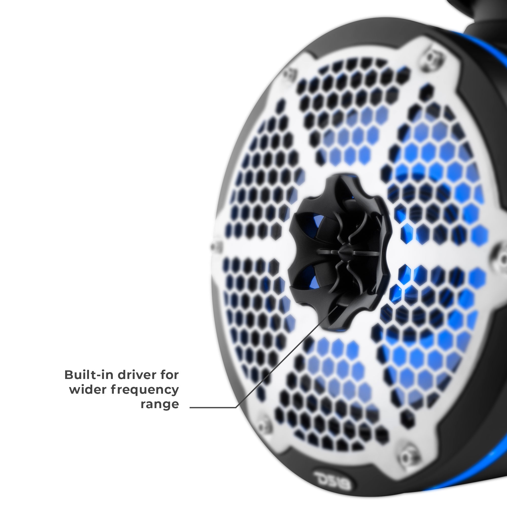 DS18 NXL 10" Neodymium Marine and Powersports Towers with Built-in Passive Radiator, 1" Driver and LED RGB Lights 300 Watts Rms