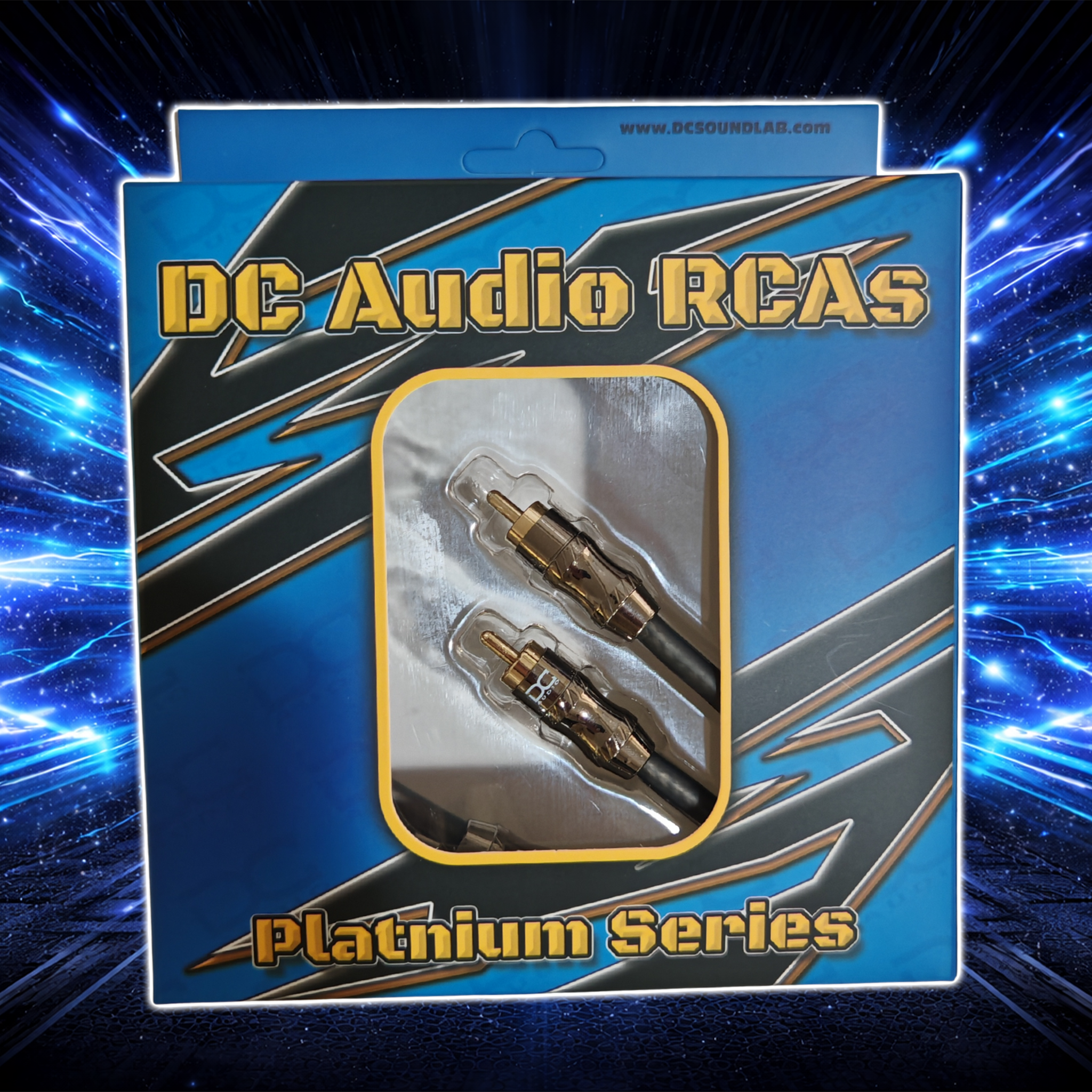 DC Audio Platinum Series 2-Channel RCA Cable 6 ft