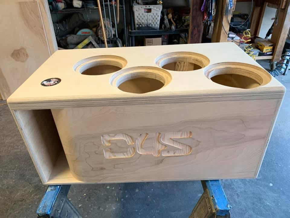 Down4Sound Quad 6.5 OR 8" Custom Kerf Ported Subwoofer Box Subwoofer Enclosure