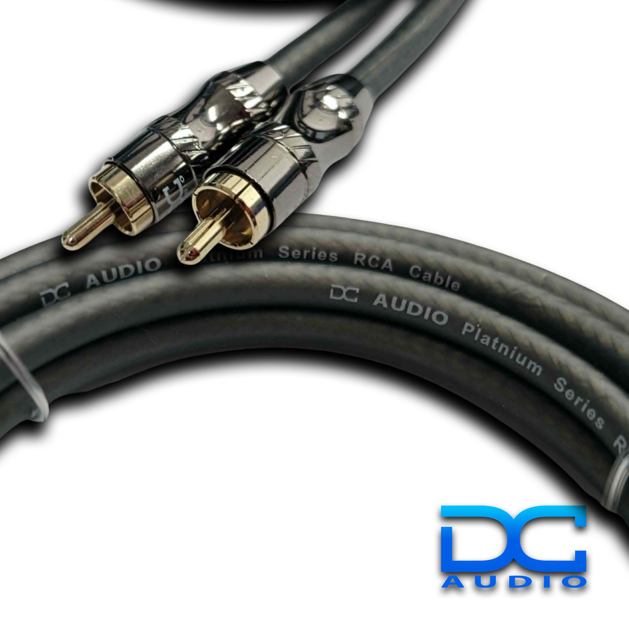 DC Audio Platinum Series 2-Channel RCA Cable 12 ft