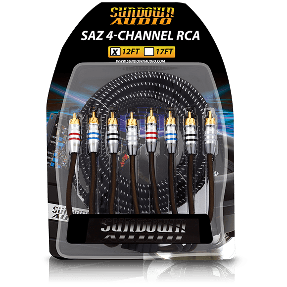 Sundown Audio SAZ4-12FT SAZ 4-Channel RCA Interconnects