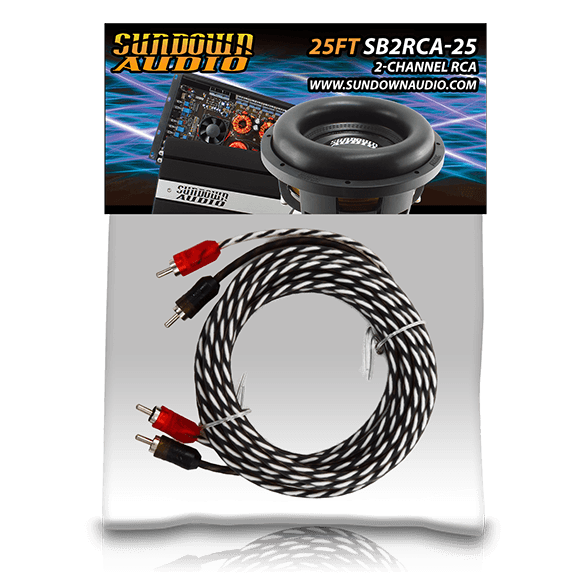 Sundown Audio SB2-25FT 2-Channel RCA Interconnect Cables