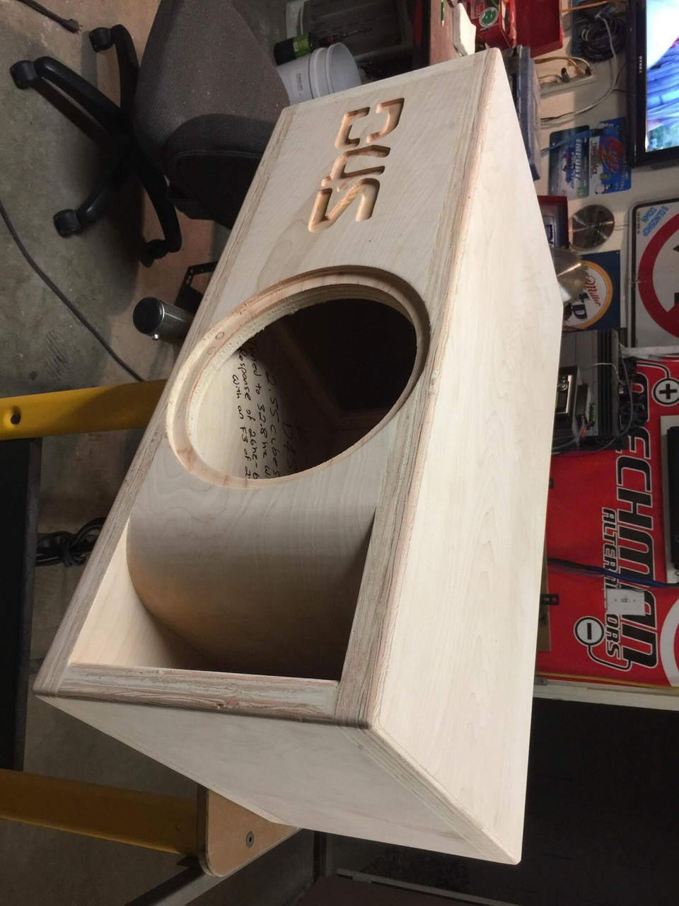 Down4Sound Single 12" Custom Kerf Ported Subwoofer Box (hand Made IN The Usa) Subwoofer Enclosure