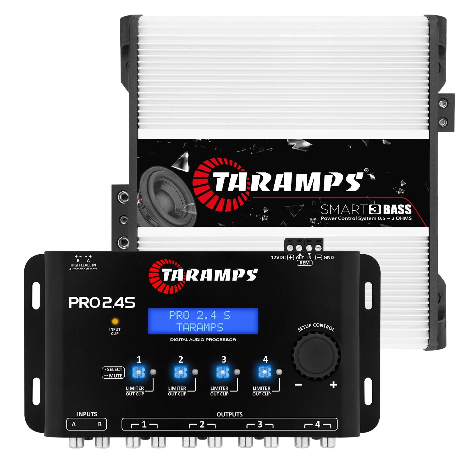 Taramps SMART 3 BASS + PRO 2.4S Car Amplifier & Processor COMBO - 1