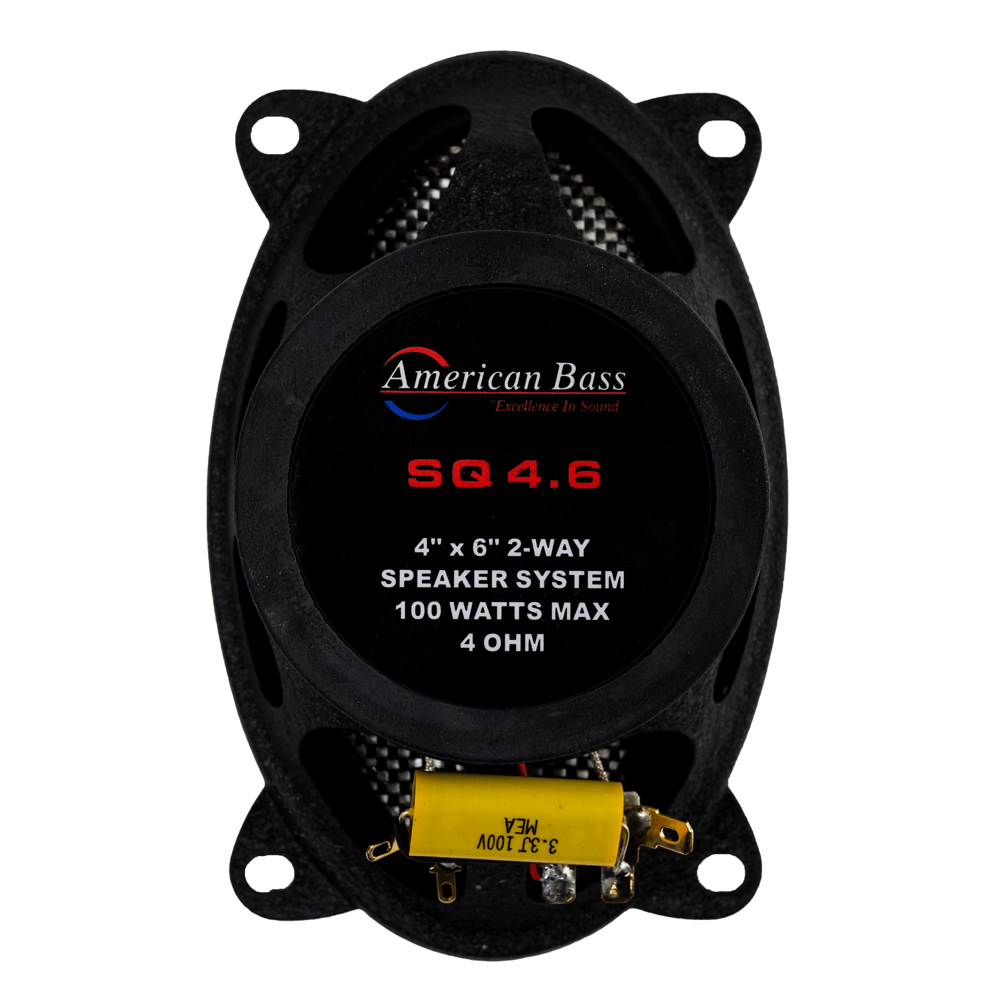 American Bass SQ 4.6" Full Range Speakers 50 Watts (Pair)