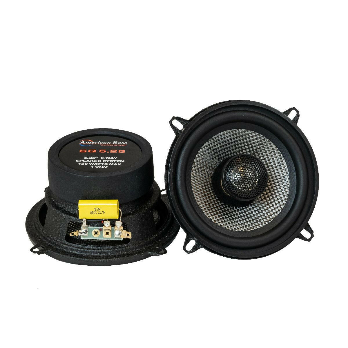 American Bass SQ 5.25" Full Range Speakers 60 Watts (Pair)