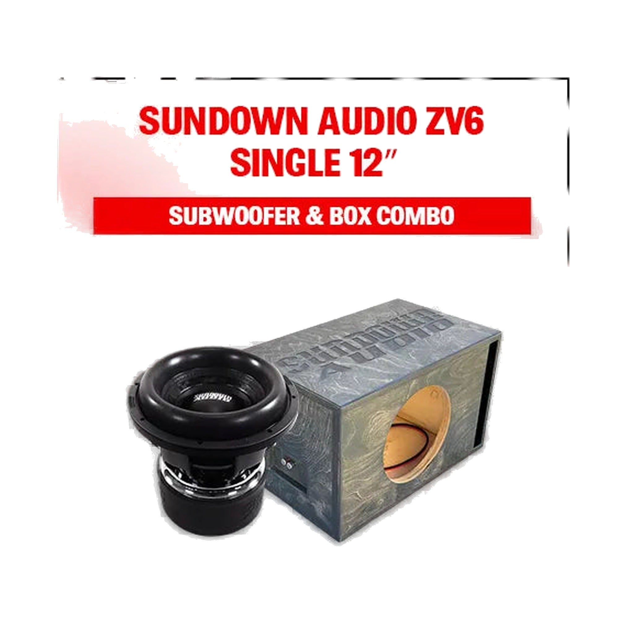 Sundown Audio Z-Series Zv6 12″ 3250W Subwoofer + Custom Ported Enclosure (Single 12″)