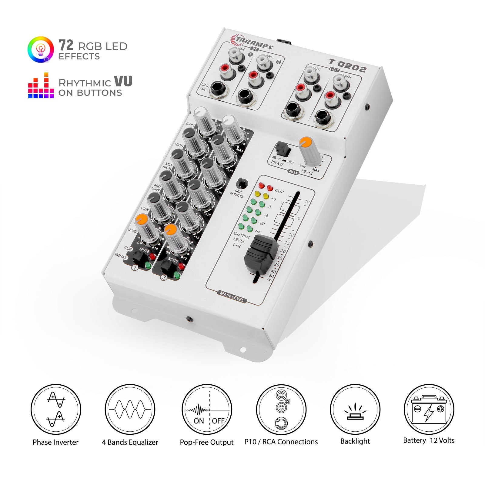 Taramps T 0202 MULTICOLOR Audio Mixer - 6