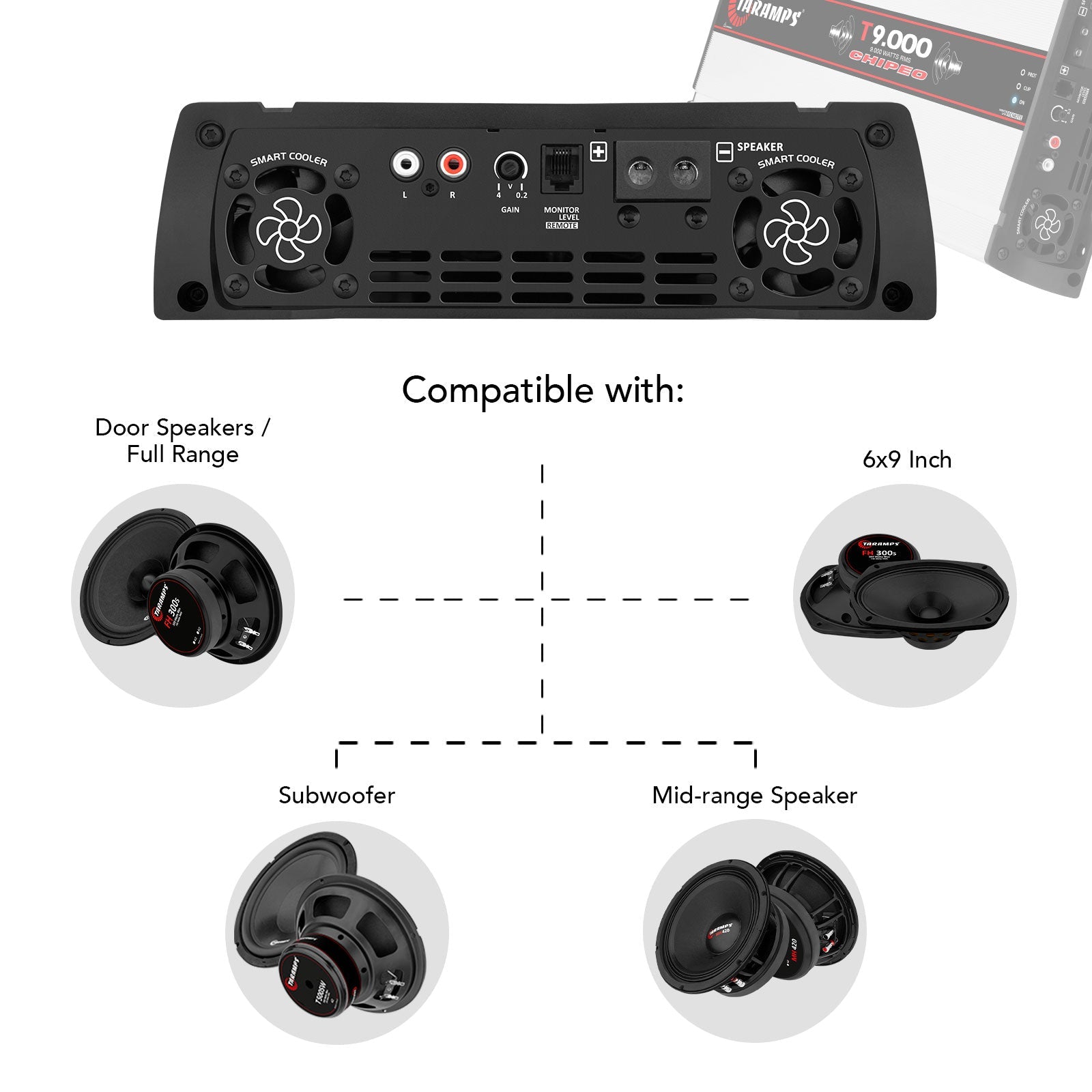 Taramps T 9.000 CHIPEO Car Audio Amplifier - 8