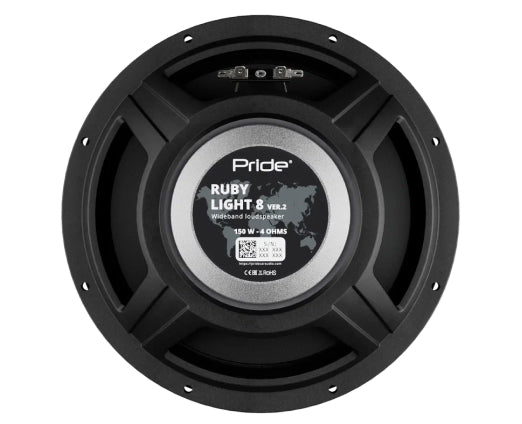 Pride Audio Ruby Light 8v2 Pro Audio Midbass Speakers 150W RMS (Pair) — view 2