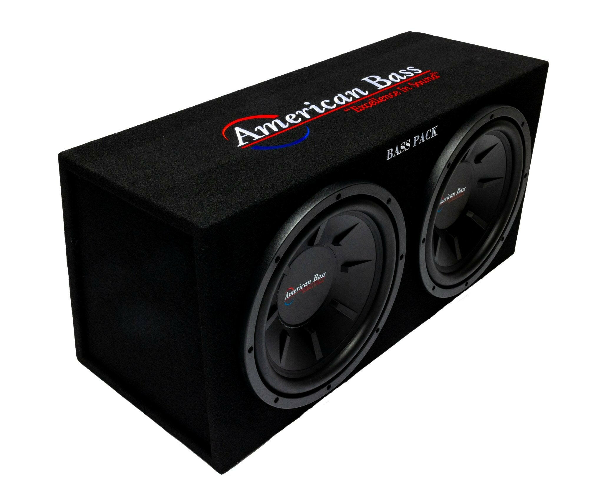American Bass Bass Pack Dual 12" Loaded Subwoofer Enclosure with Amplifier 600 Watts RMS