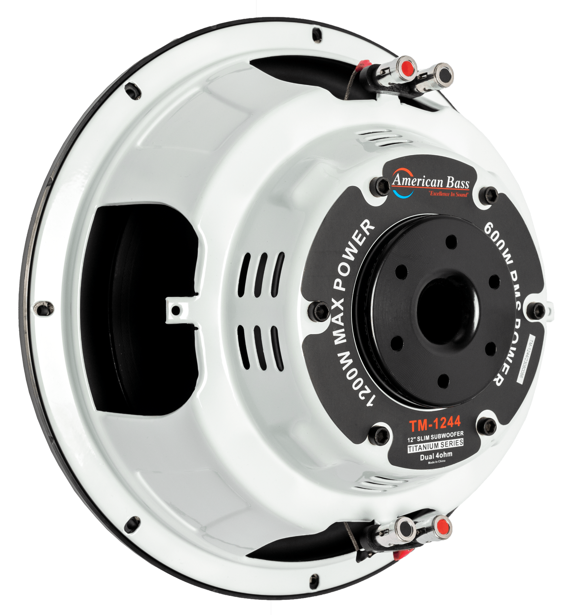 American Bass Titanium 12" Car Subwoofer 500 Watts RMS Dual Voice Coil 4 Ohm (Shallow Mount)