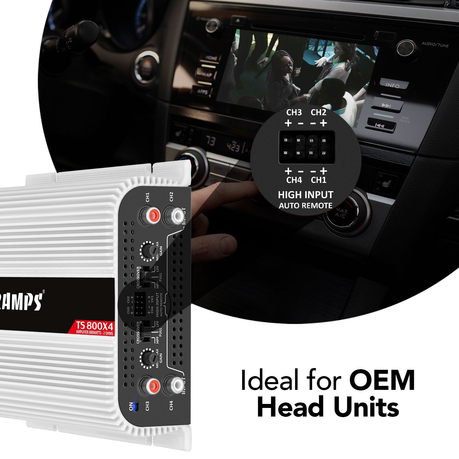 Taramps TS 800x4 + PRO 2.4S Car Amplifier & Processor COMBO - 8