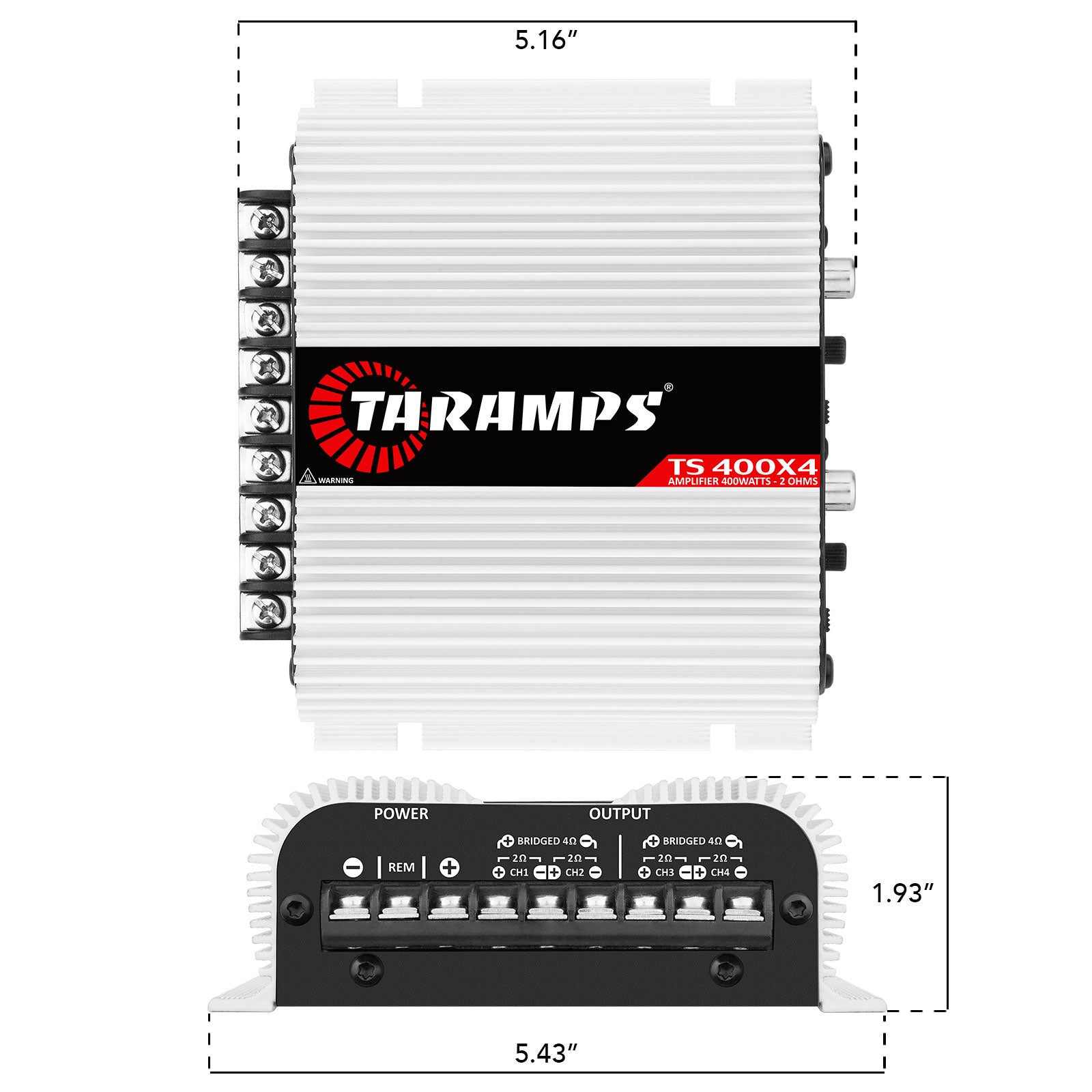 Taramps HD 3000 2 OHM + TS 400x4 2 OHM Car Audio Amplifier COMBO - 5