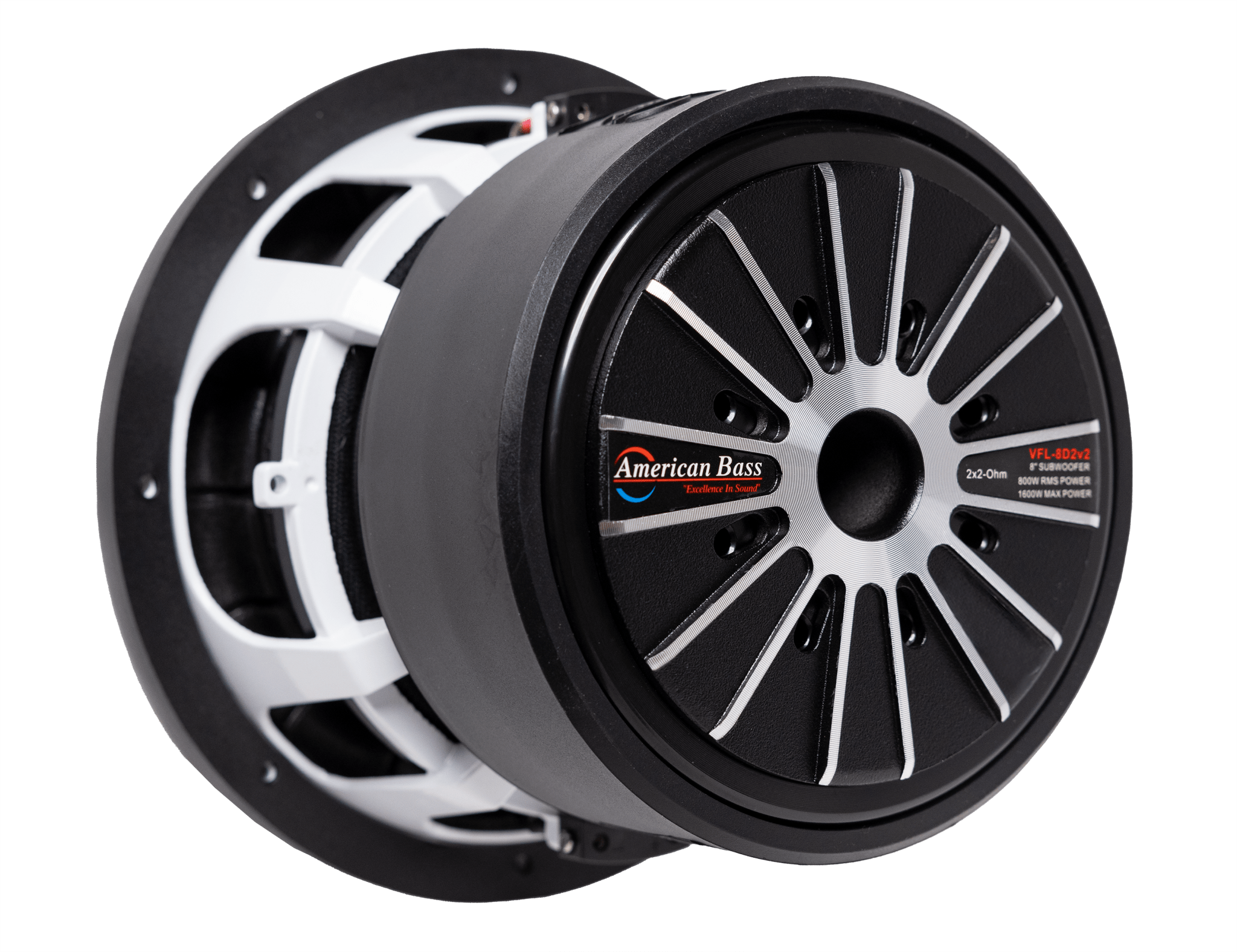 VFL 8" Car Subwoofer 600 Watts RMS Dual Voice Coil 2 Ohm or 4 Ohm