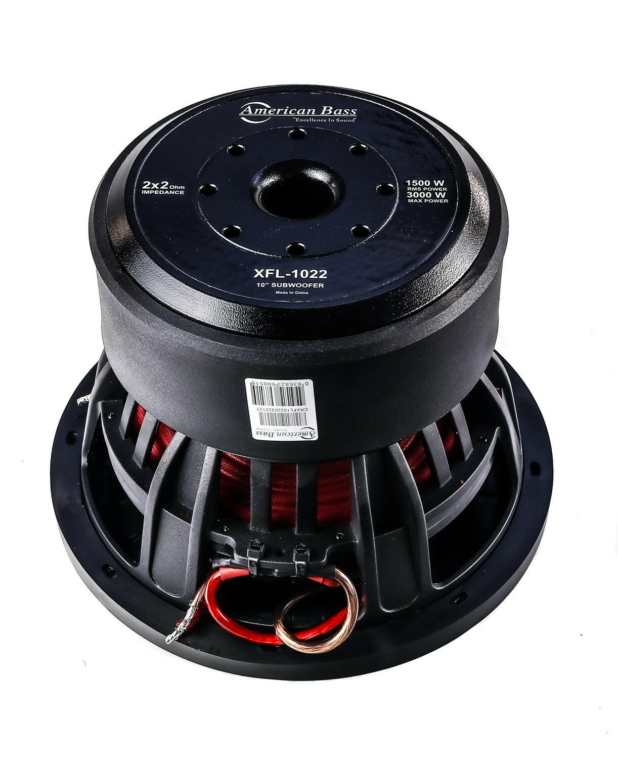 American Bass XFL 10" Car Subwoofer 1500 Watts RMS Dual Voice Coil 2 Ohm or 4 Ohm